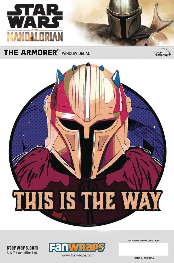 Star Wars Mandalorian Armorer Window Decal 