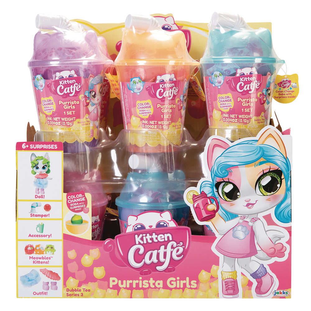Kitten Catfe Purrista Girls Ser3 Bmb Doll Display  