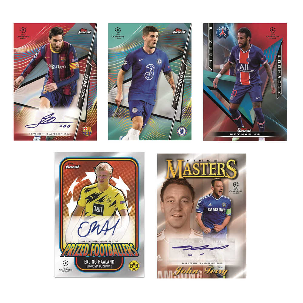 Topps 2021 Finest Uefa Champions League Soccer Trading Card Box 