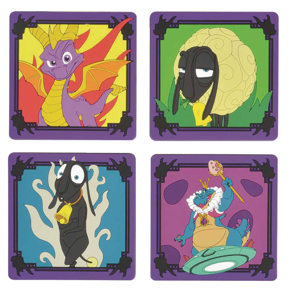 Spyro The Dragon Silicone Coaster 4 Pc Set  