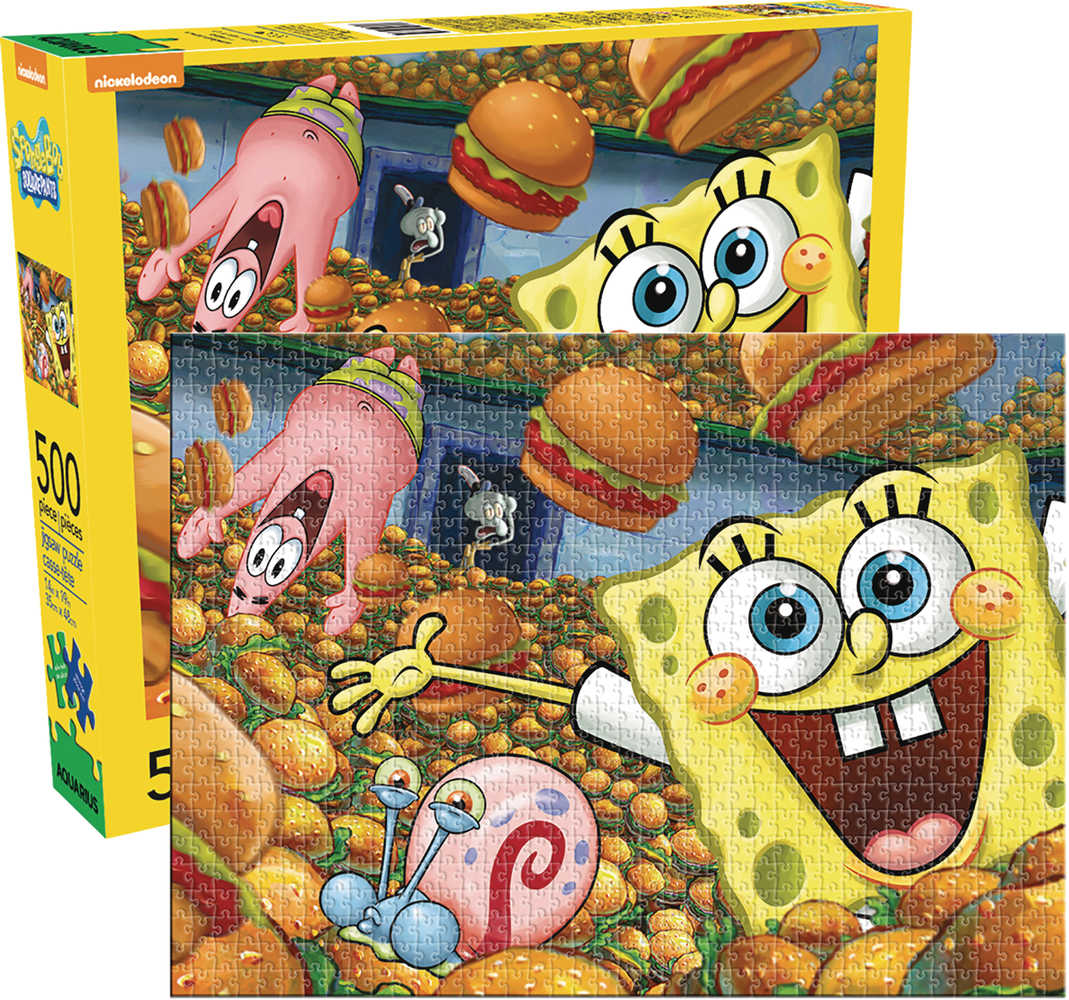 Aquarius Spongebob Krabby Patties 500 Pc Puzzle 