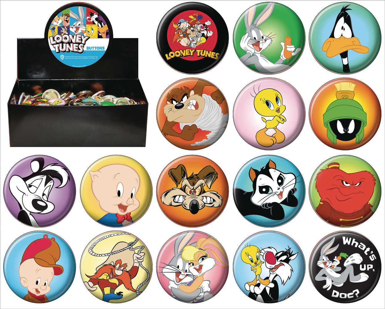 Looney Tunes 144 Pc Button Assortment Display 