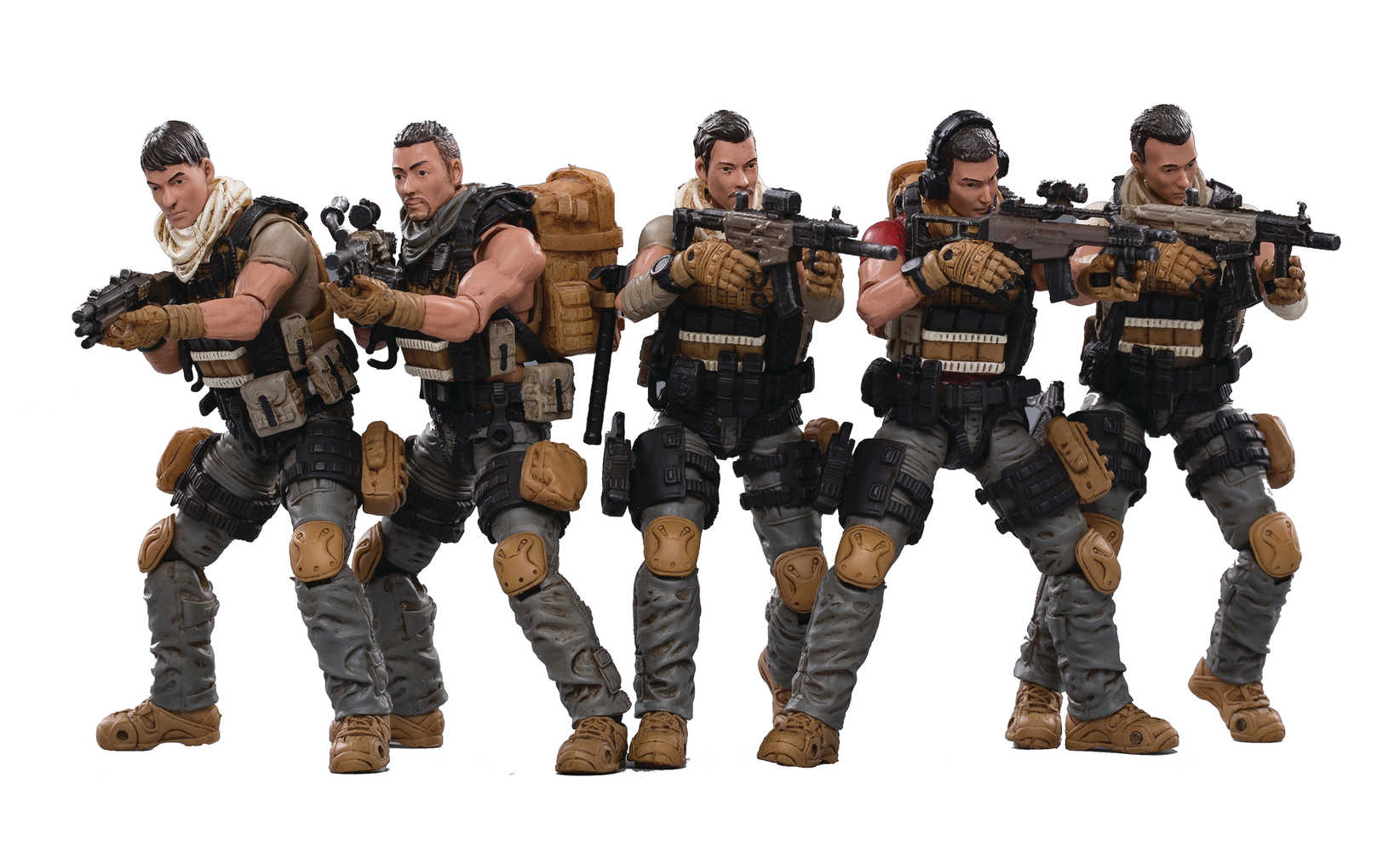 Joy Toy Pla Army Field Force 1/18 Figure 5 Pk  
