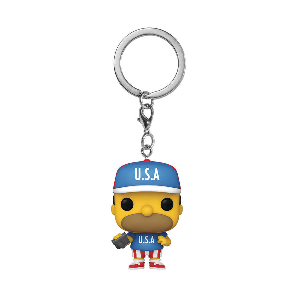 Pocket Pop Simpsons Usa Homer Keychain 