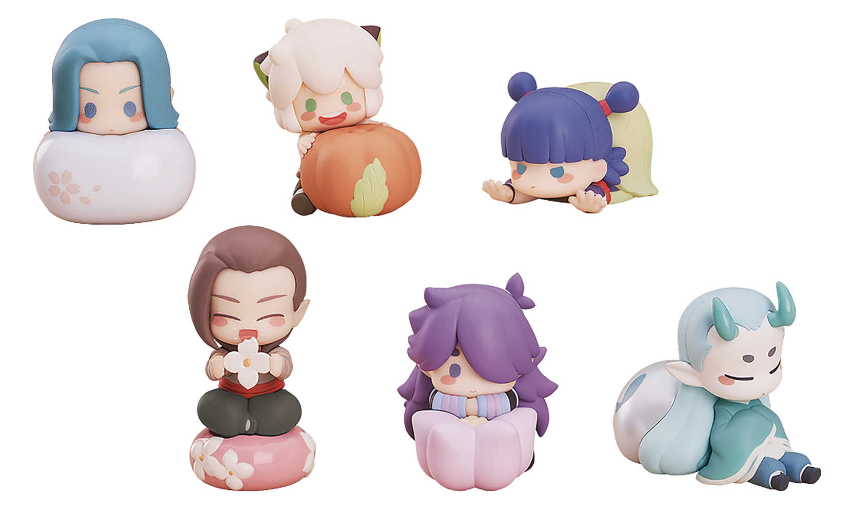 The Legend Of Hei Wagashi Collectible Figures 6 Pc Blind Mystery Box Display 