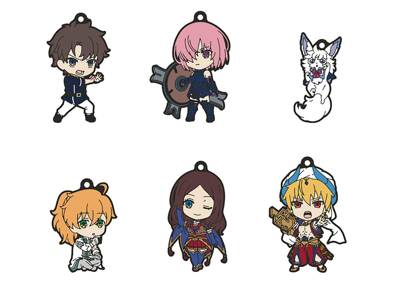 Fate/Grand Order - ADF Nendoroid Rubber Keychain 6 Pc Blind Mystery Box Display (C