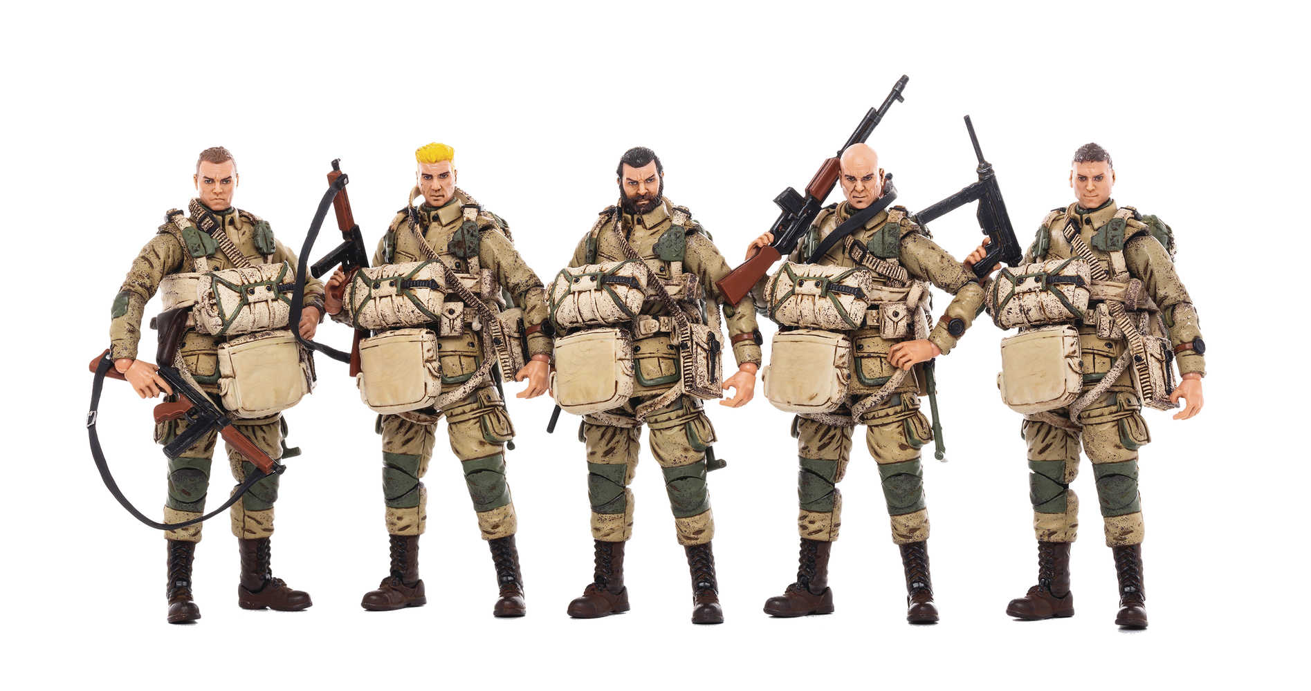 Joy Toy Wwii Us Army Airborne Division 1/18 Figure 5 Pk 