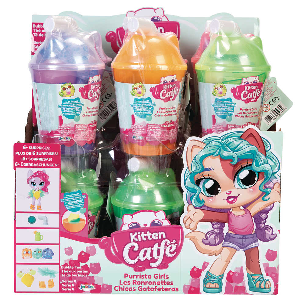 Kitten Catfe Purrista Girls Ser4 Bmb Doll Display  