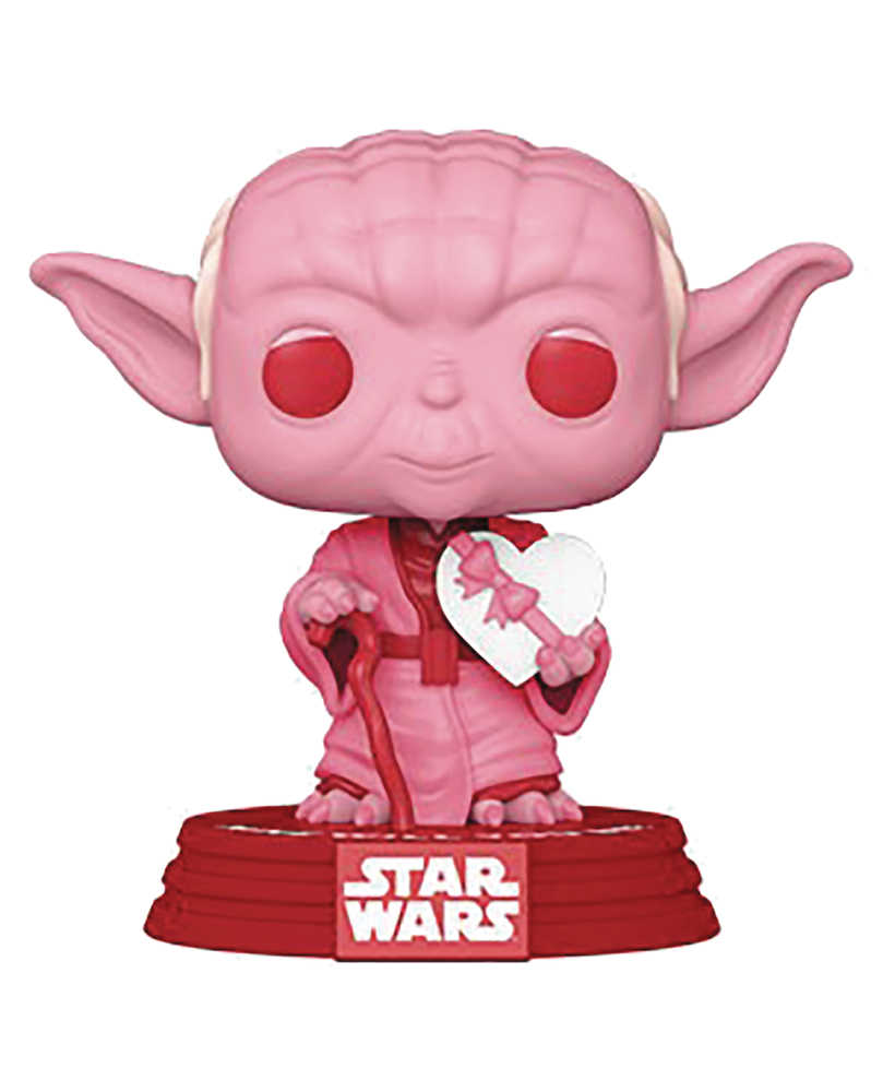 Pop Star Wars Valentines Yoda with Heart Vinyl Figure 