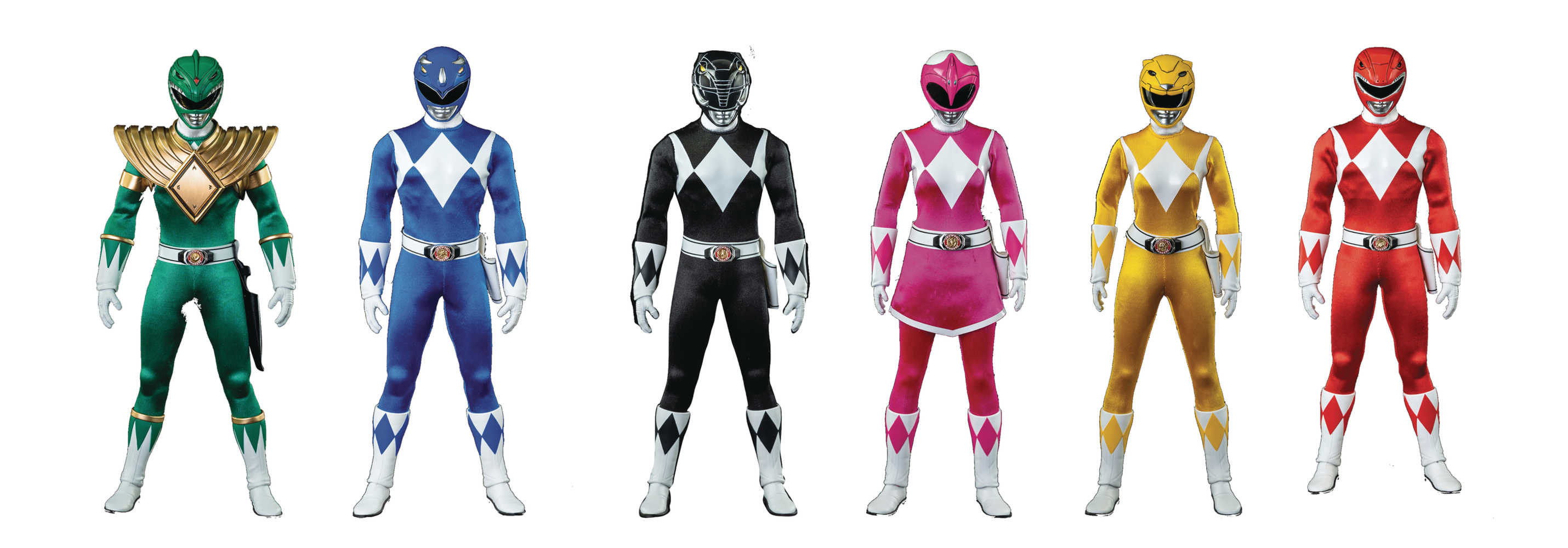 Mighty Morphin Power Rangers 1/6 Scale Action Figure 6 Pk Set  