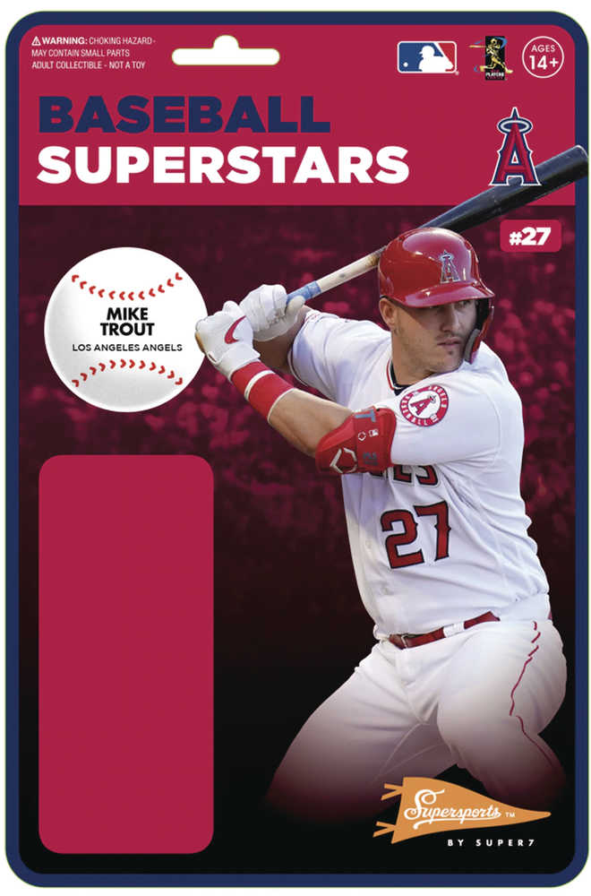 Mlb Modern Angels Mike Trout W2 Reaction Figure  