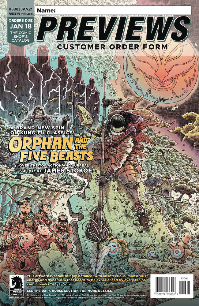 Previews #390 Mar 2021 Customer Order Form Extras 