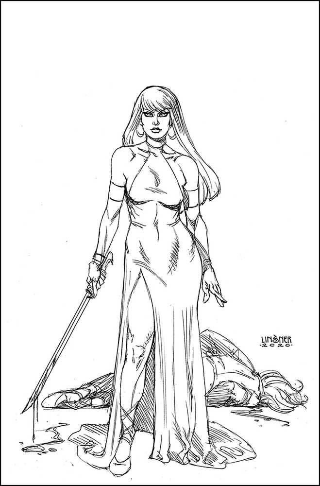 Sonjaversal #2 40 Copy Linsner Black & White Full Art Variant Edition