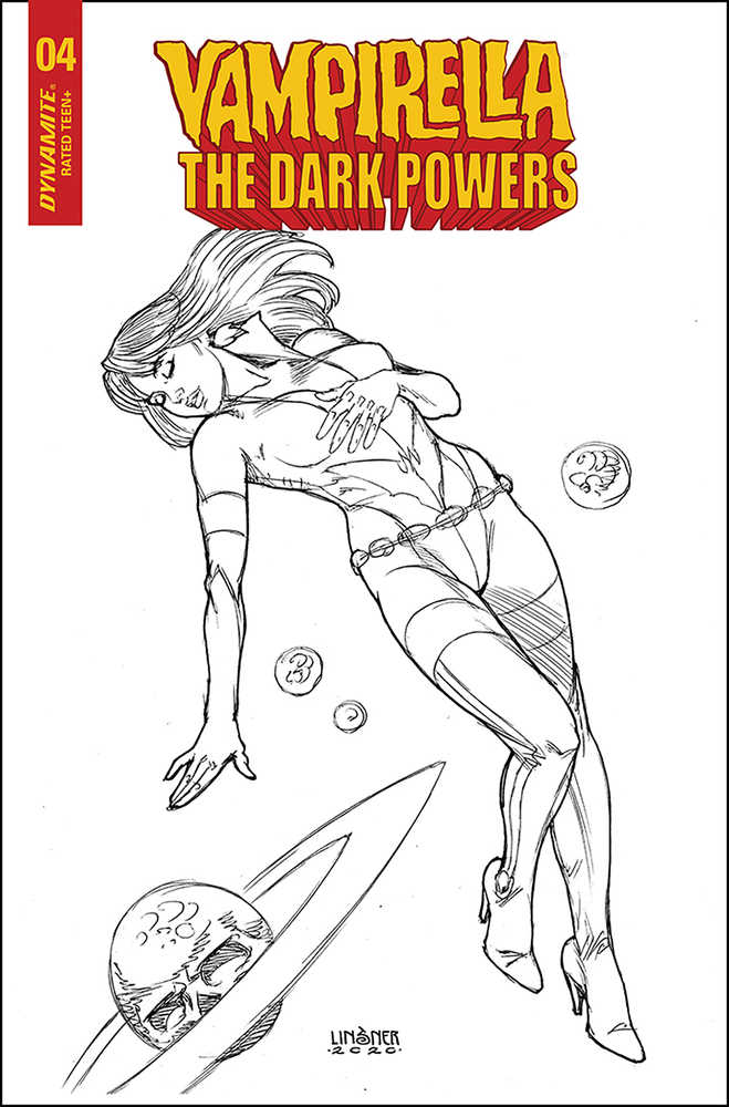 Vampirella Dark Powers #4 20 Copy Linsner Black & White Variant Edition