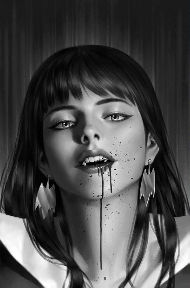 Vampirella Dark Powers #4 45 Copy Yoon Black & White Full Art Variant Edition