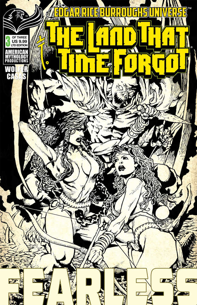 Land That Time Forgot Fearless #3 Cover B Limited Black & White