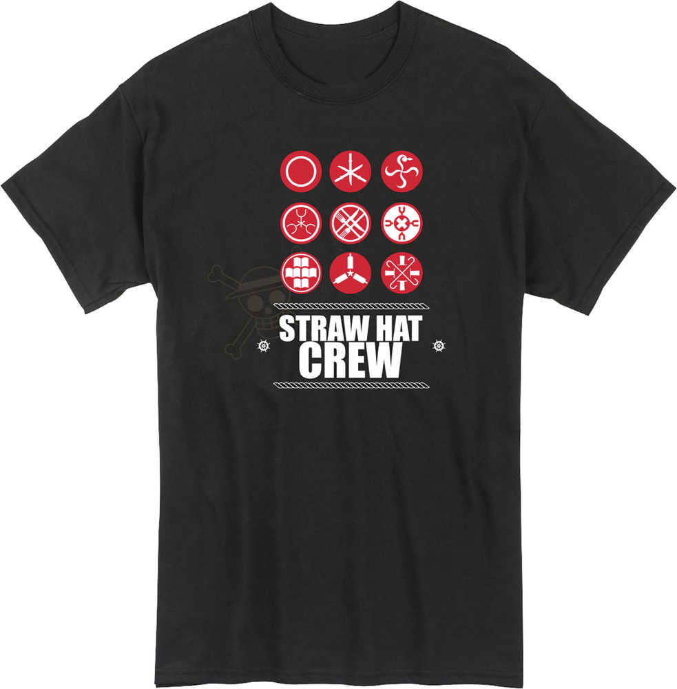 One Piece Straw Hat Crew Logos T-Shirt SM 