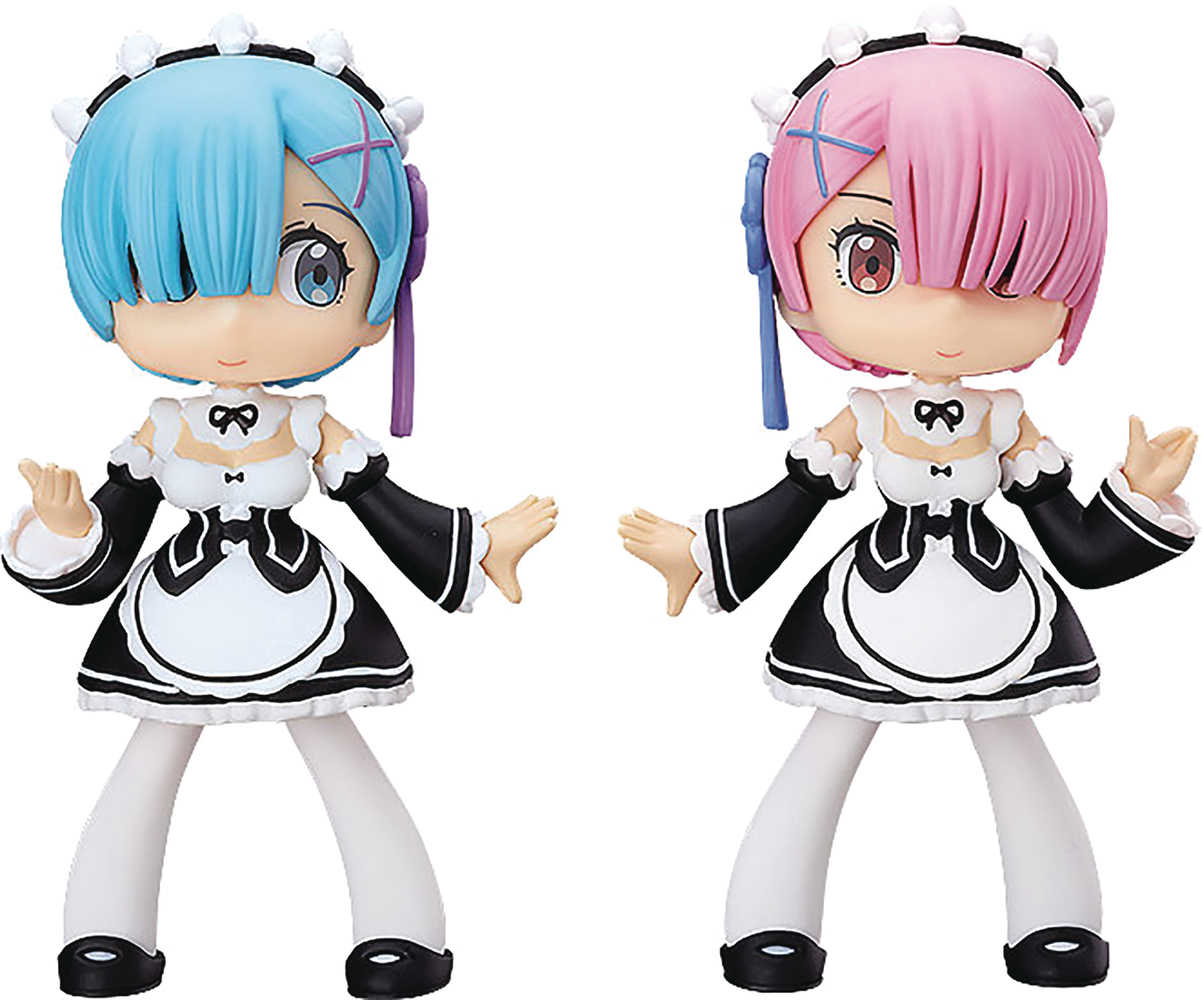 Re Zero Starting Life Yurumari Rem & Ram Soft Vinyl Figure 