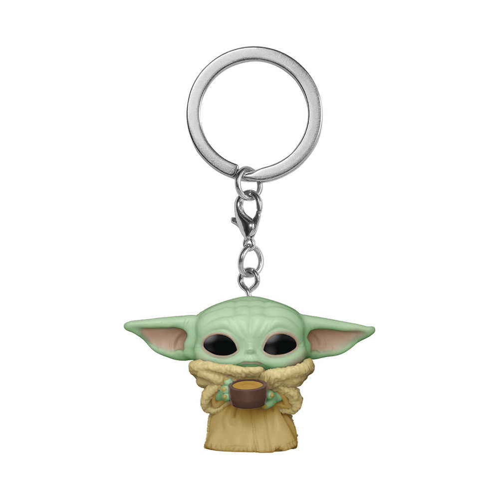 Pocket Pop Star Wars Mandalorian Child W/Cup Keychain 