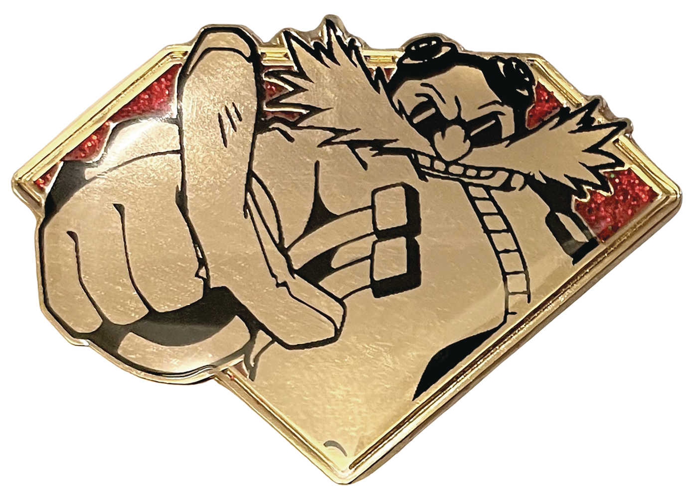 Sonic The Hedgehog Golden Eggman Emerald Pin 
