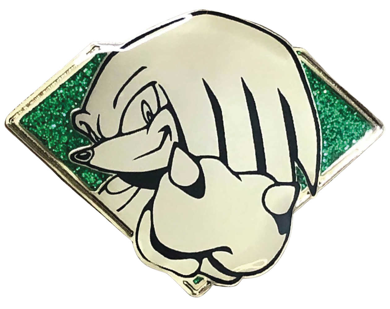 Sonic The Hedgehog Golden Knuckles Emerald Pin 