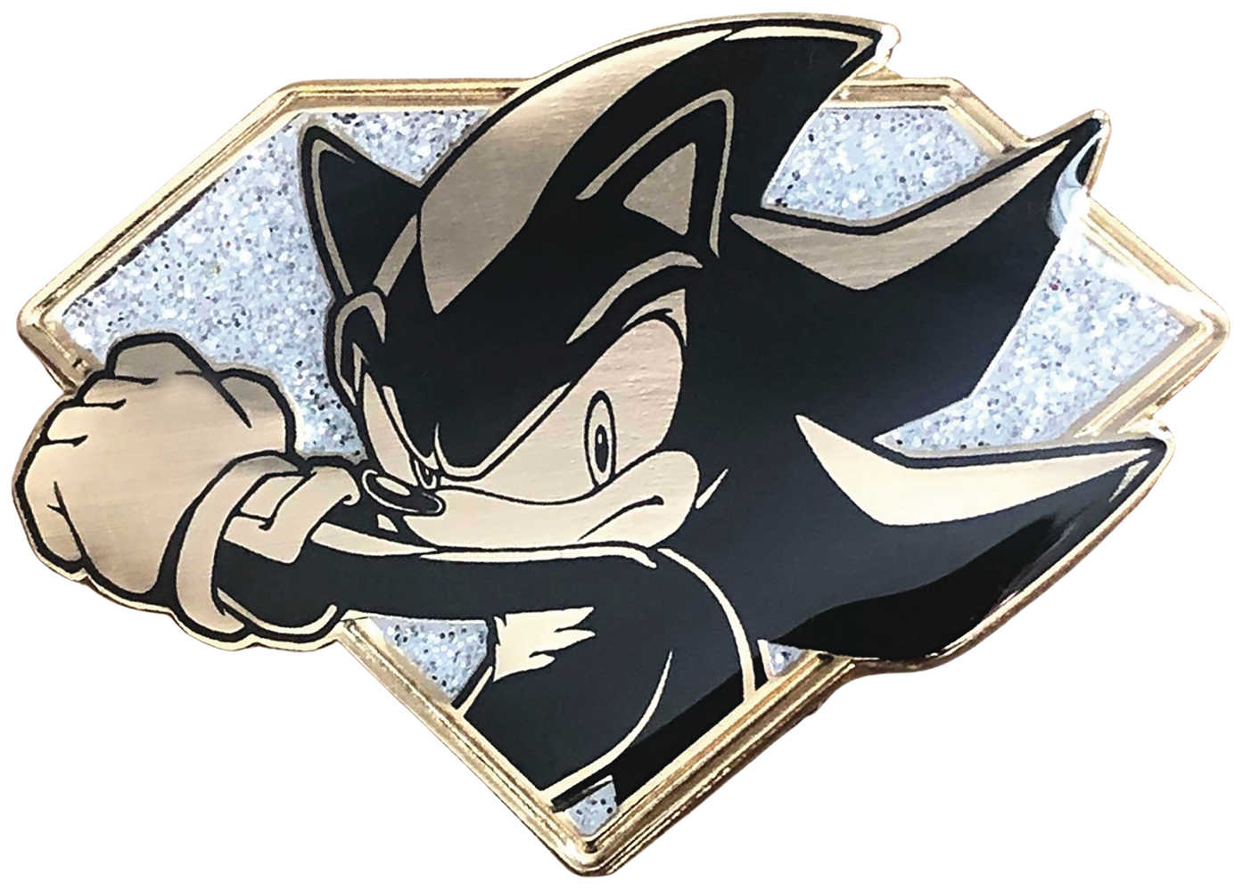 Sonic The Hedgehog Golden Shadow Emerald Pin 