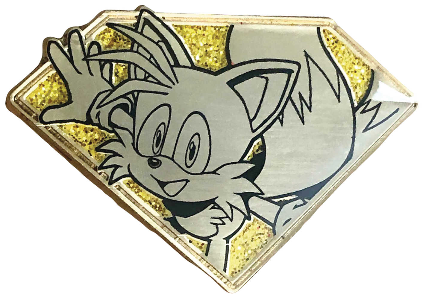 Sonic The Hedgehog Golden Tails Emerald Pin 