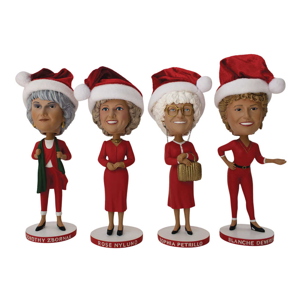 Golden Girls Christmas 4 Pc Bobble Head Set  