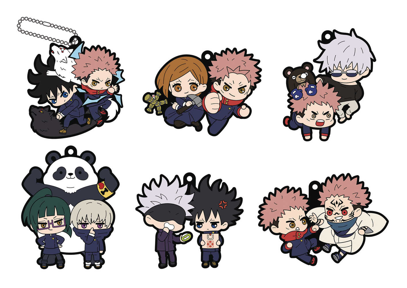 Jujutsu Kaisen Rubber Mascot Buddy Colle 6 Pc Ds 