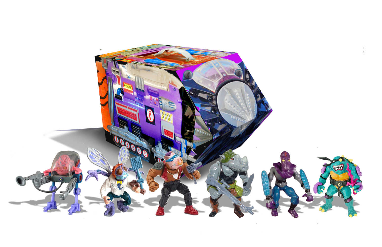 Teenage Mutant Ninja Turtles Retro Villains Mutant Module Previews Exclusive 6 Pc Action Figure Set 