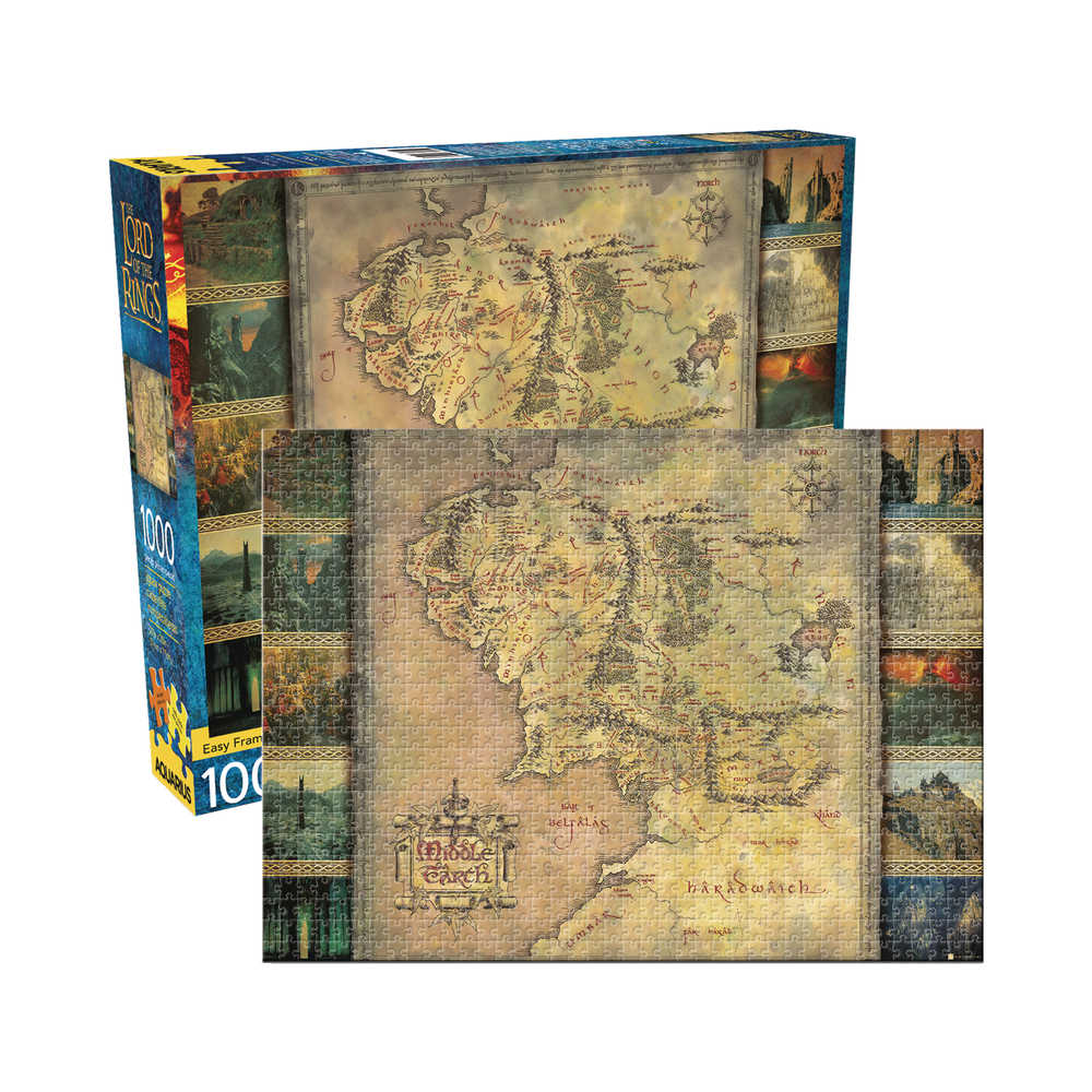 Aquarius Lord Of The Rings Map 100 Pc Puzzle 