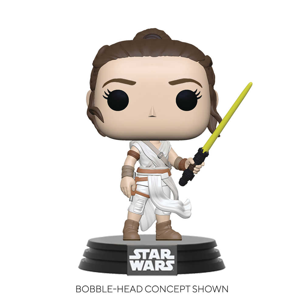 Pop Star Wars Swep9 Rey with Yellow Saber Vinyl Figure 