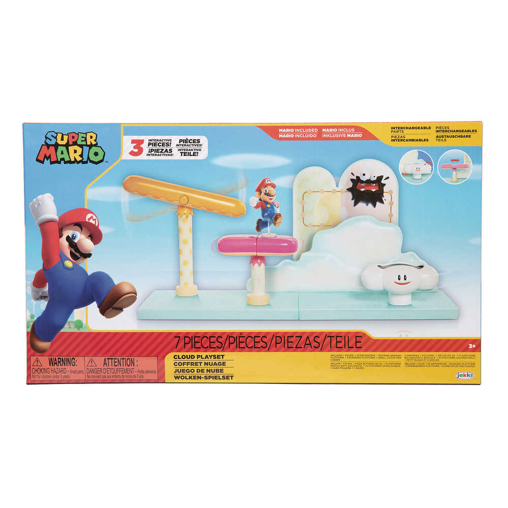 Nintendo 2 1/2 In Figure Cloud Playset Case  