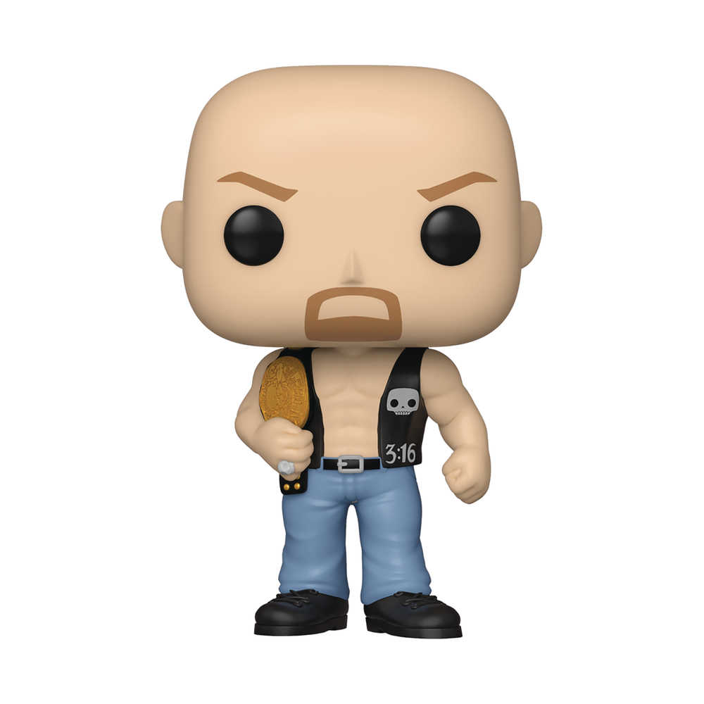 Pop WWE Softcover Steve Austin with Belt Vinyl Figure 
