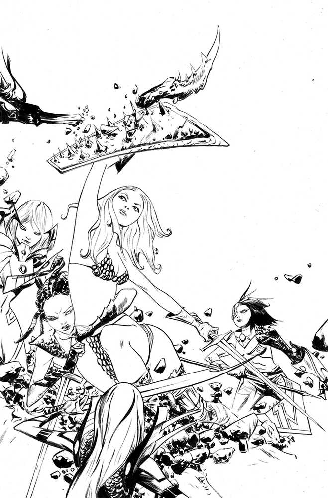 Sonjaversal #3 50 Copy Lee Black & White Full Art Variant Edition