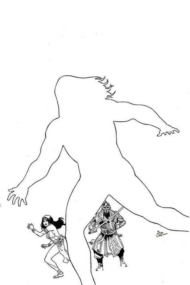 Cimmerian Iron Shadows In Moon #1 50 Copy Casas Black & White Line Art