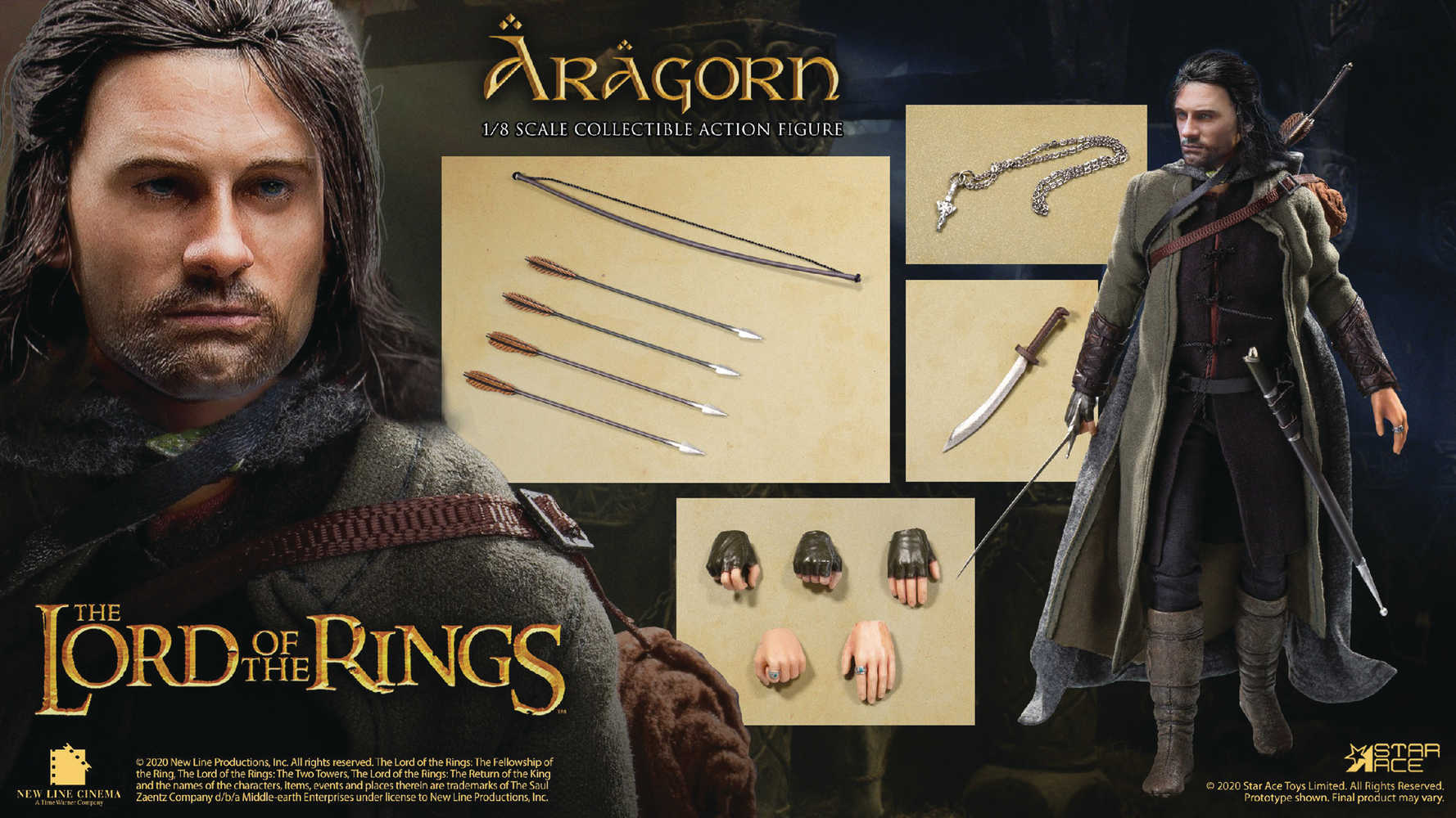 Lord Of The Rings Aragorn 2.0 1/8 Collector's Action Figure Special Ver 