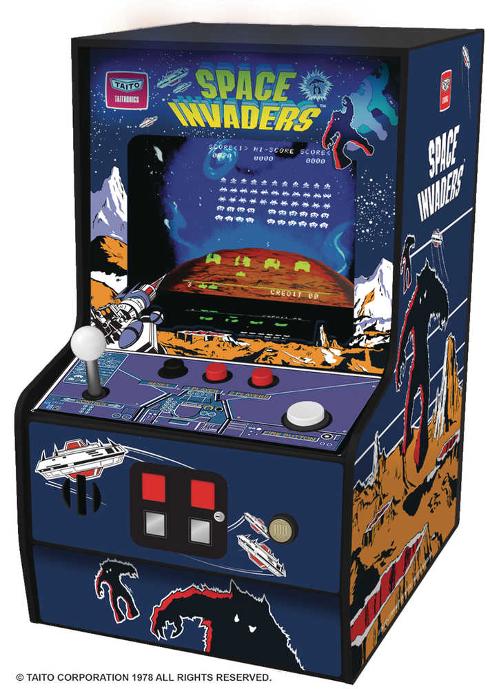 Retro Space Invaders 6.75 In Micro Arcade Player  