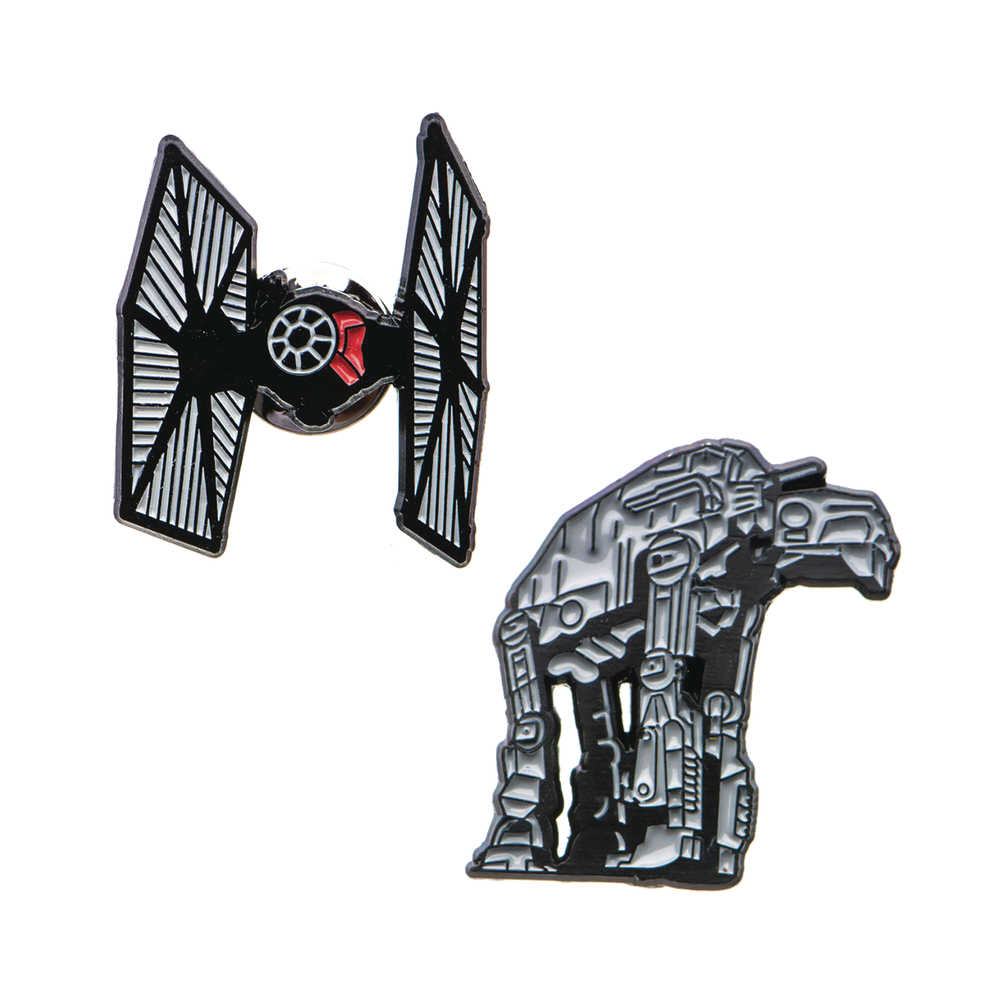 Star Wars At At And Tie Fighter Lapel Pin Set 
