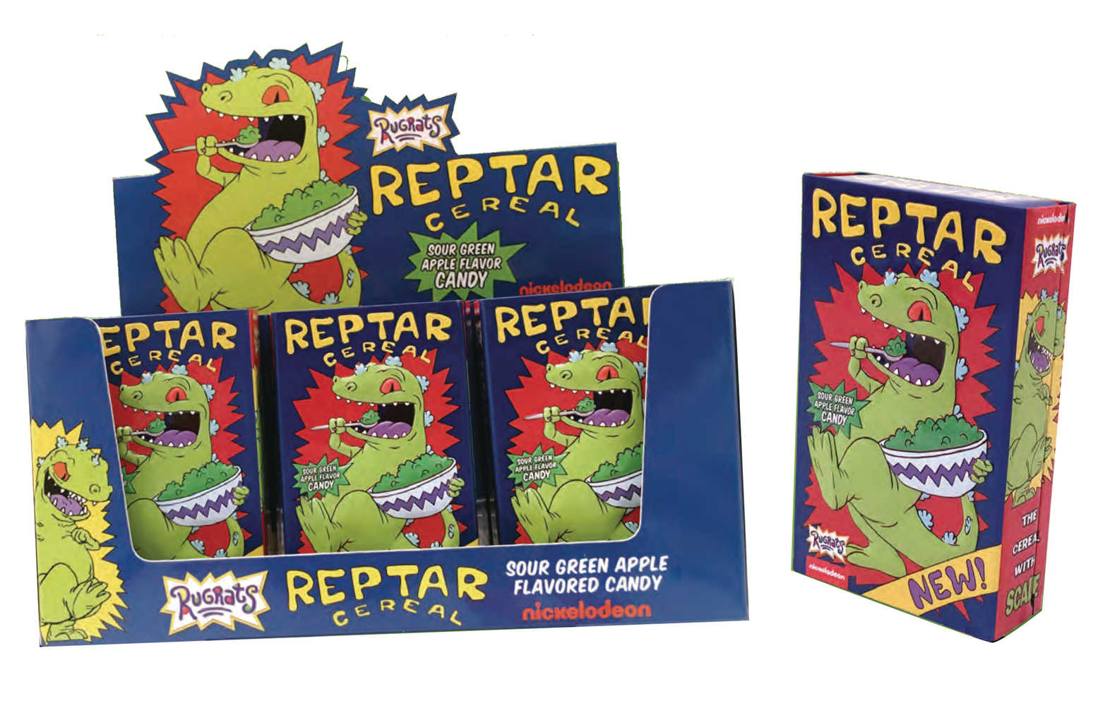Rugrats Reptar Cereal Candy Tin 12 Ct Display  