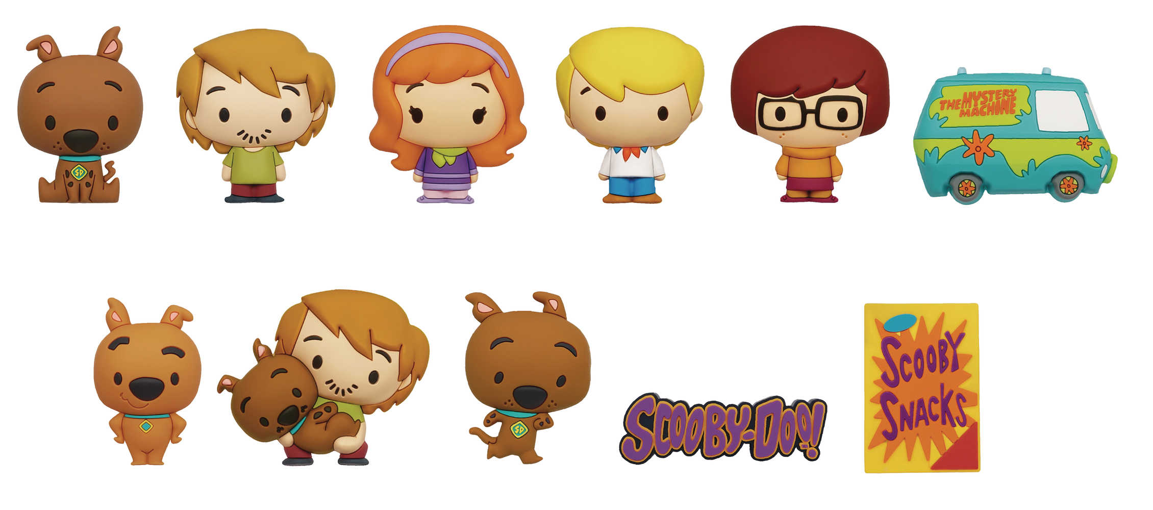 Scooby Doo Classic 3 D Foam Bag Clip 24 Pcs Blind Mystery Box Display 