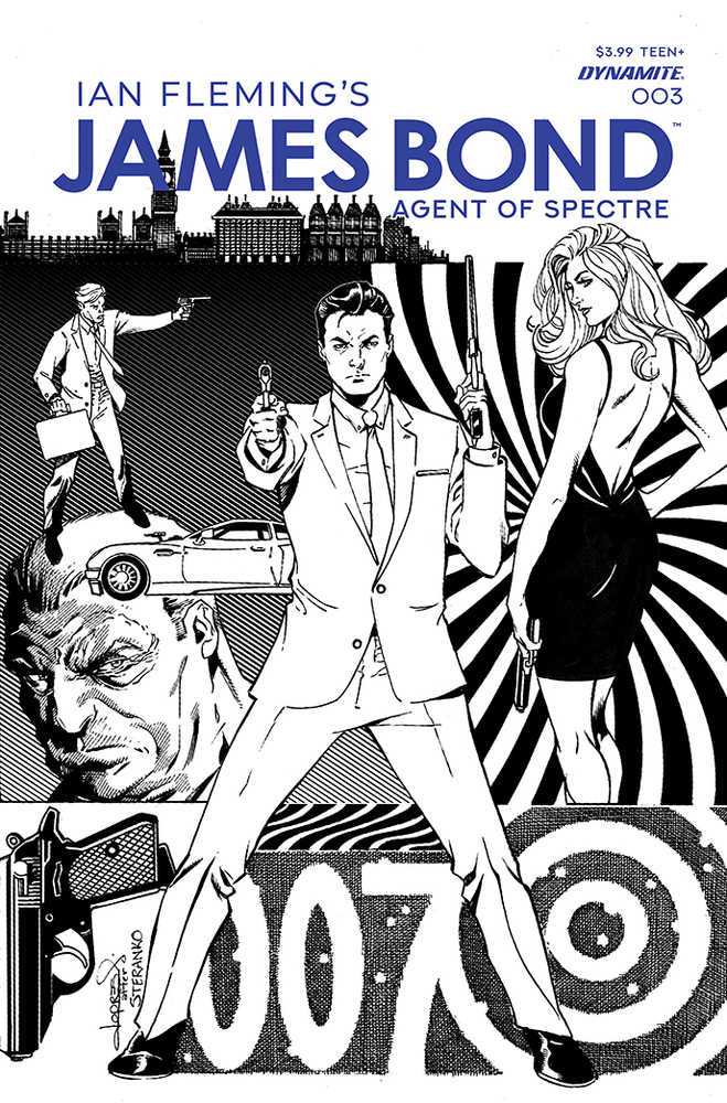 James Bond Agent Of Spectre #3 20 Copy Lopresti Black & White Variant Edition