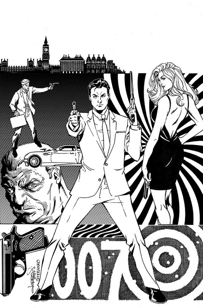 James Bond Agent Of Spectre #3 25 Copy Lopresti Black & White Virgin I