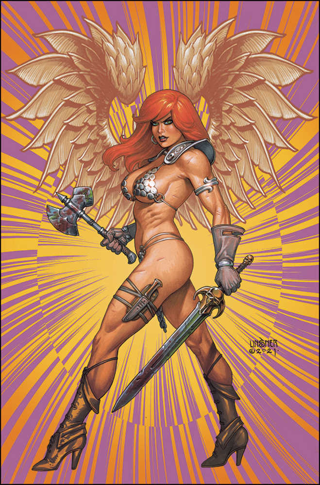 Red Sonja The Superpowers #5 Linsner Limited Full Art Cover