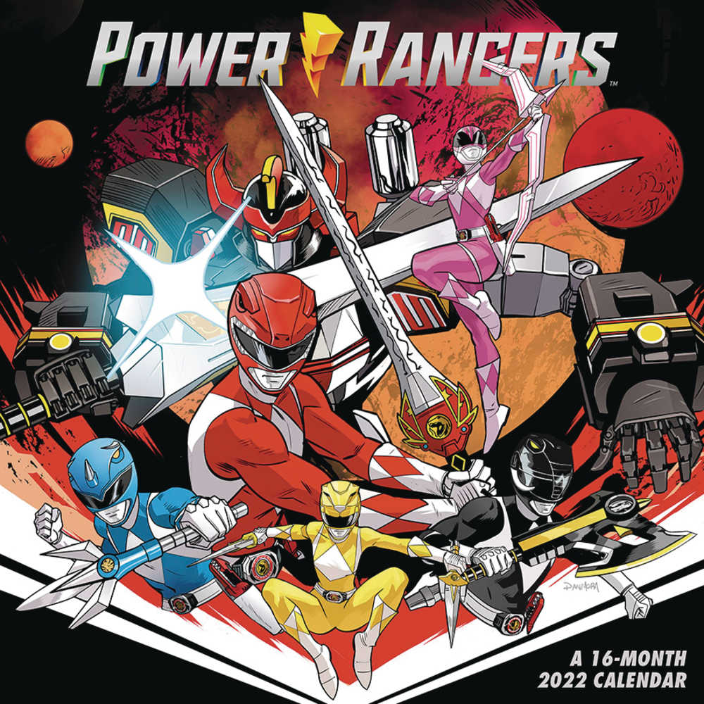 Power Rangers 2022 16 Month Wall Calendar 