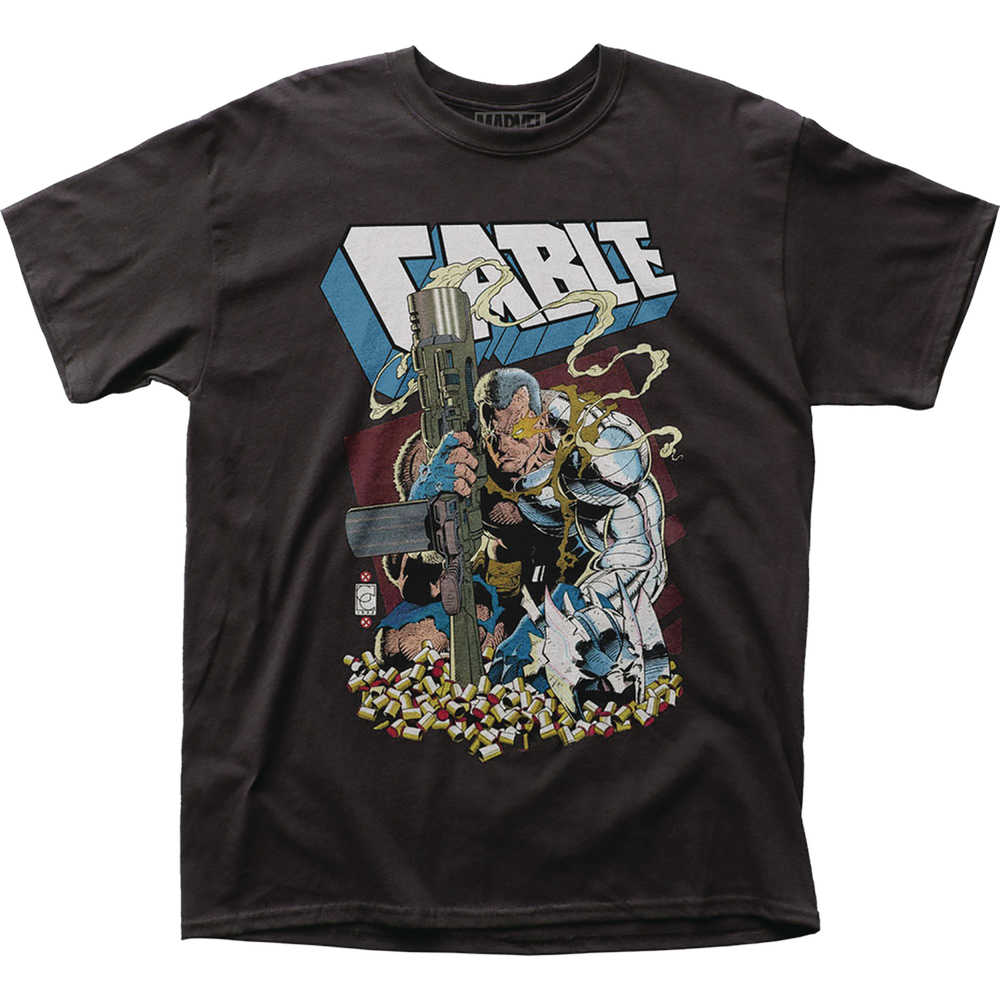 Marvel Comics Cable Shell Castings T-Shirt SM 