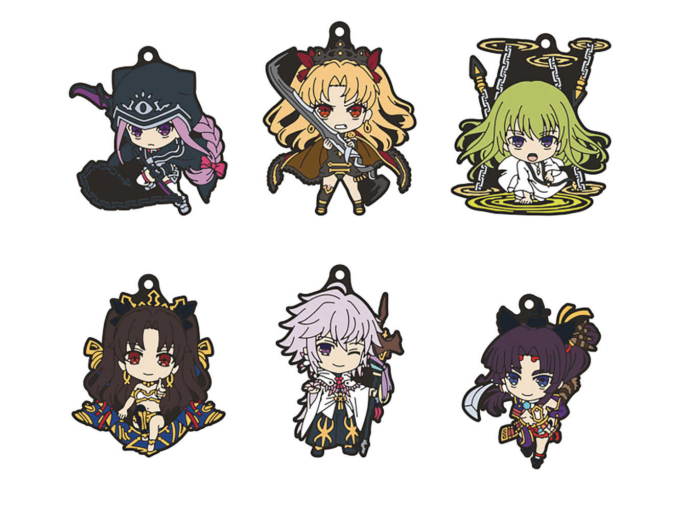Fate/Grand Order - ADF 02 Nendoroid Rubber Keychain 6 Pc Blind Mystery Box Display