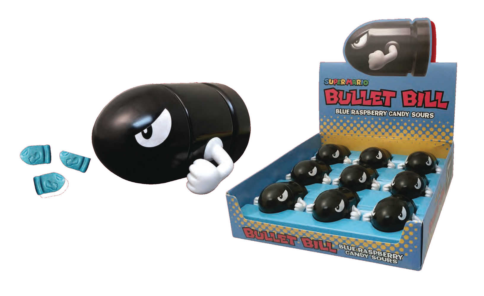 Nintendo Bullet Bill Sours Candy Tin 9 Ct Display  