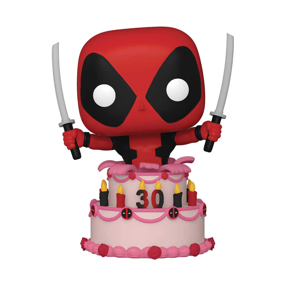 Pop Marvel Deadpool 30 Th Deadpool In Cake Vinyl Figure 