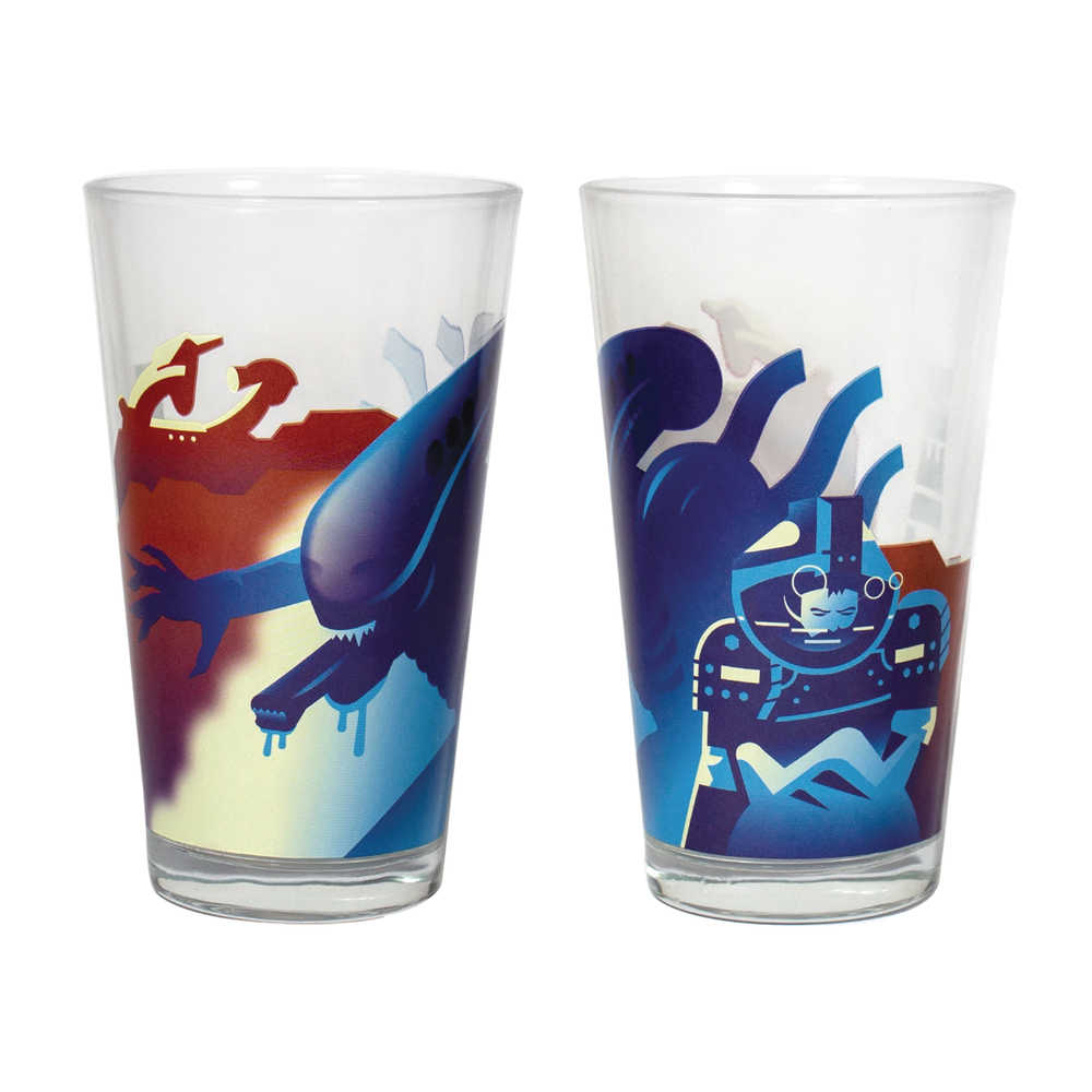 Super 7 Alien Xenomorph Pint Glass 
